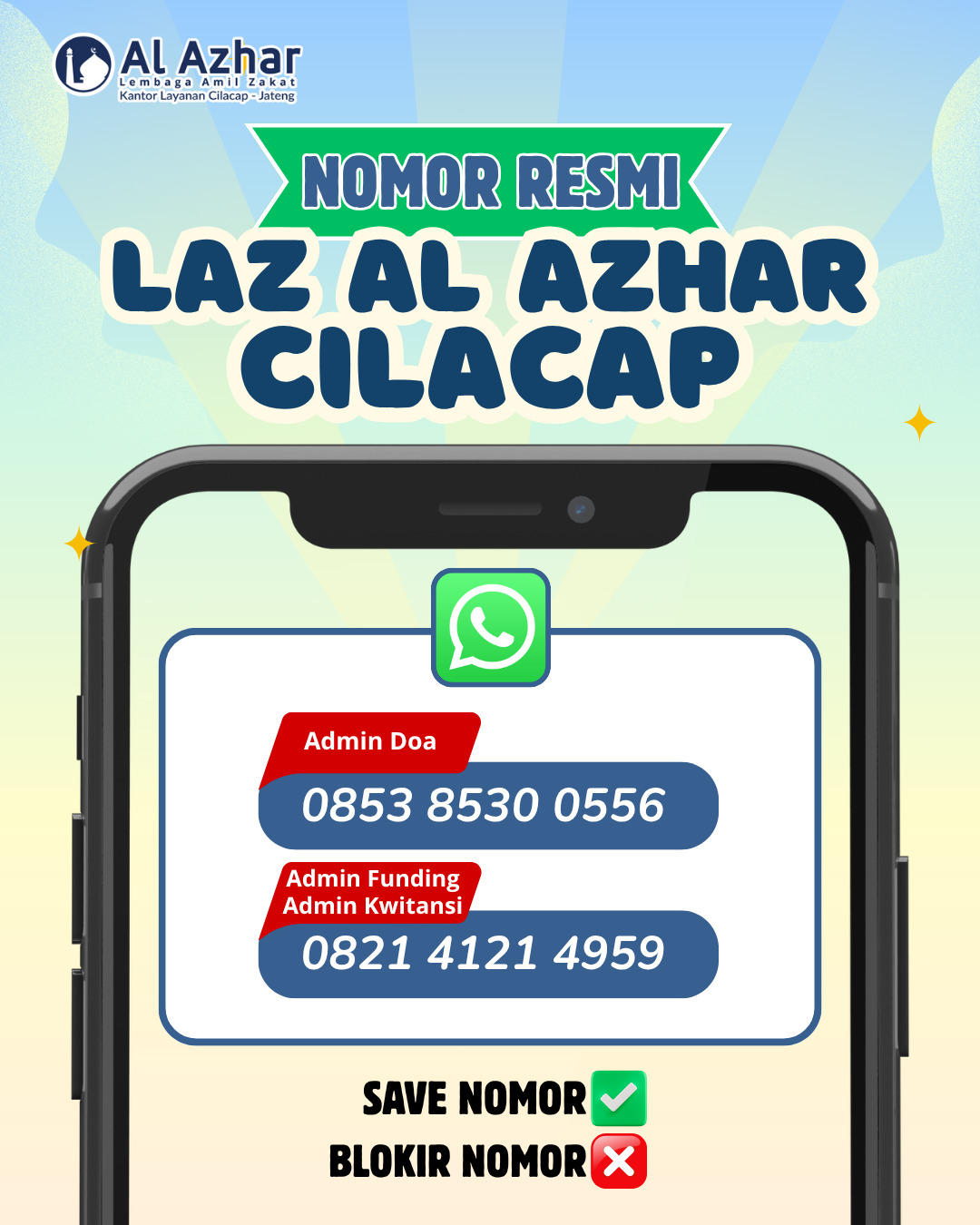 Nomor Resmi LAZ Al Azhar Cilacap