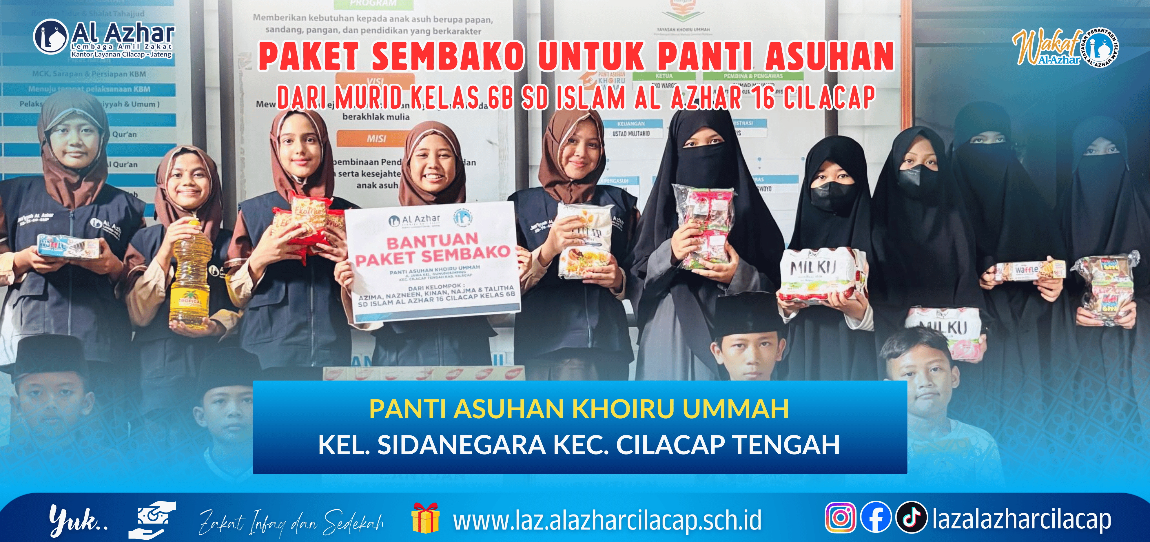 Sosial Care Murid Kelas 6B SD Islam Al Azhar 16 Cilacap