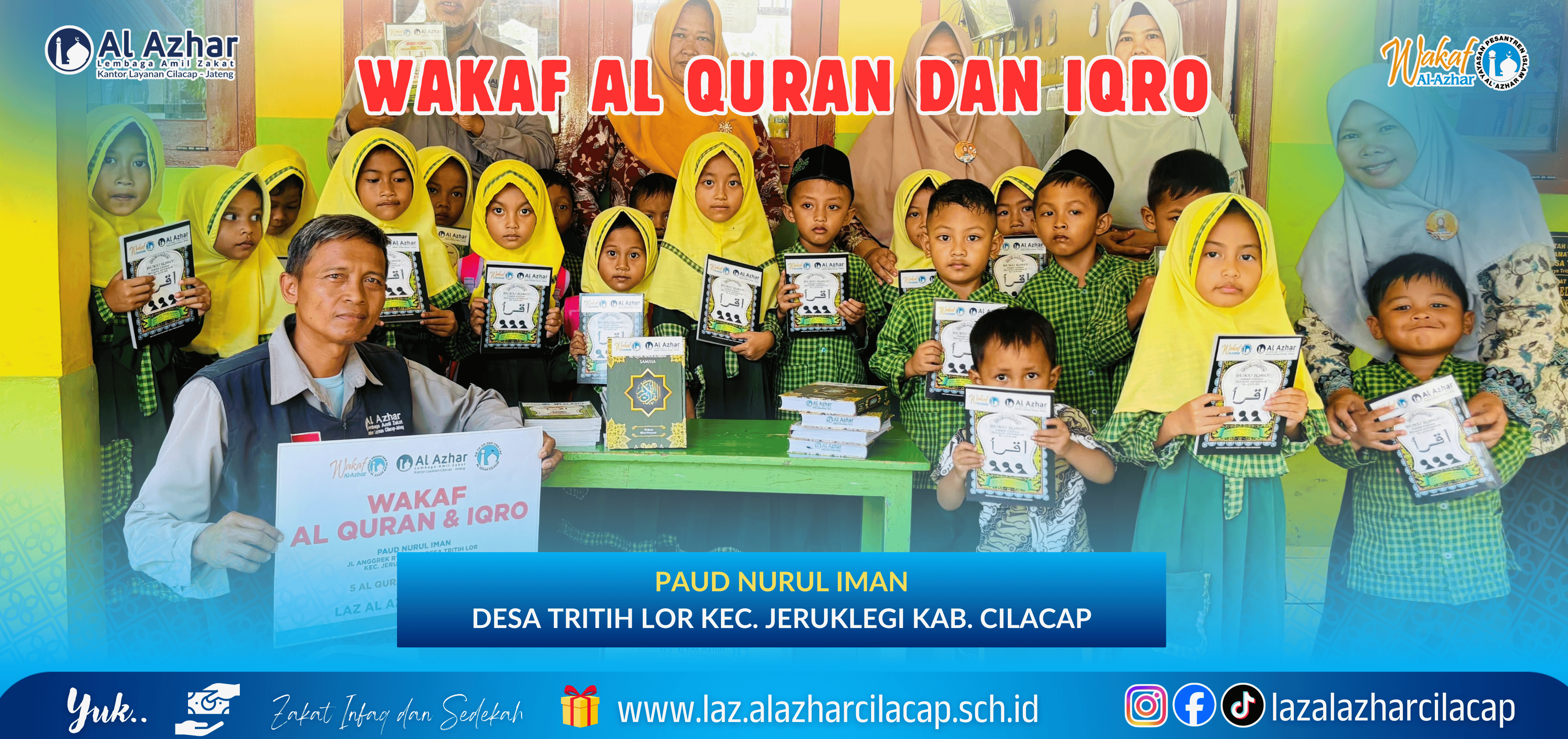 WAKAF AL QURAN DAN IQRO UNTUK PAUD NURUL IMAN