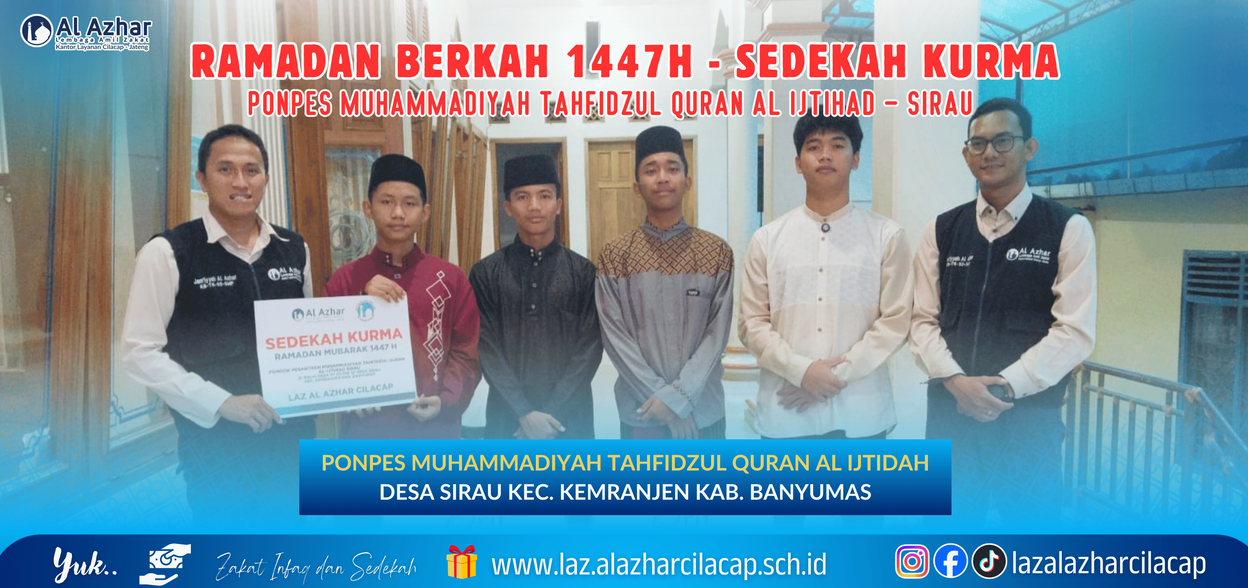 Sedekah Kurma Ramadan 1447 H untuk Santri Ponpes Muhammadiyah Tahfidzul Quran Al Ijtihad